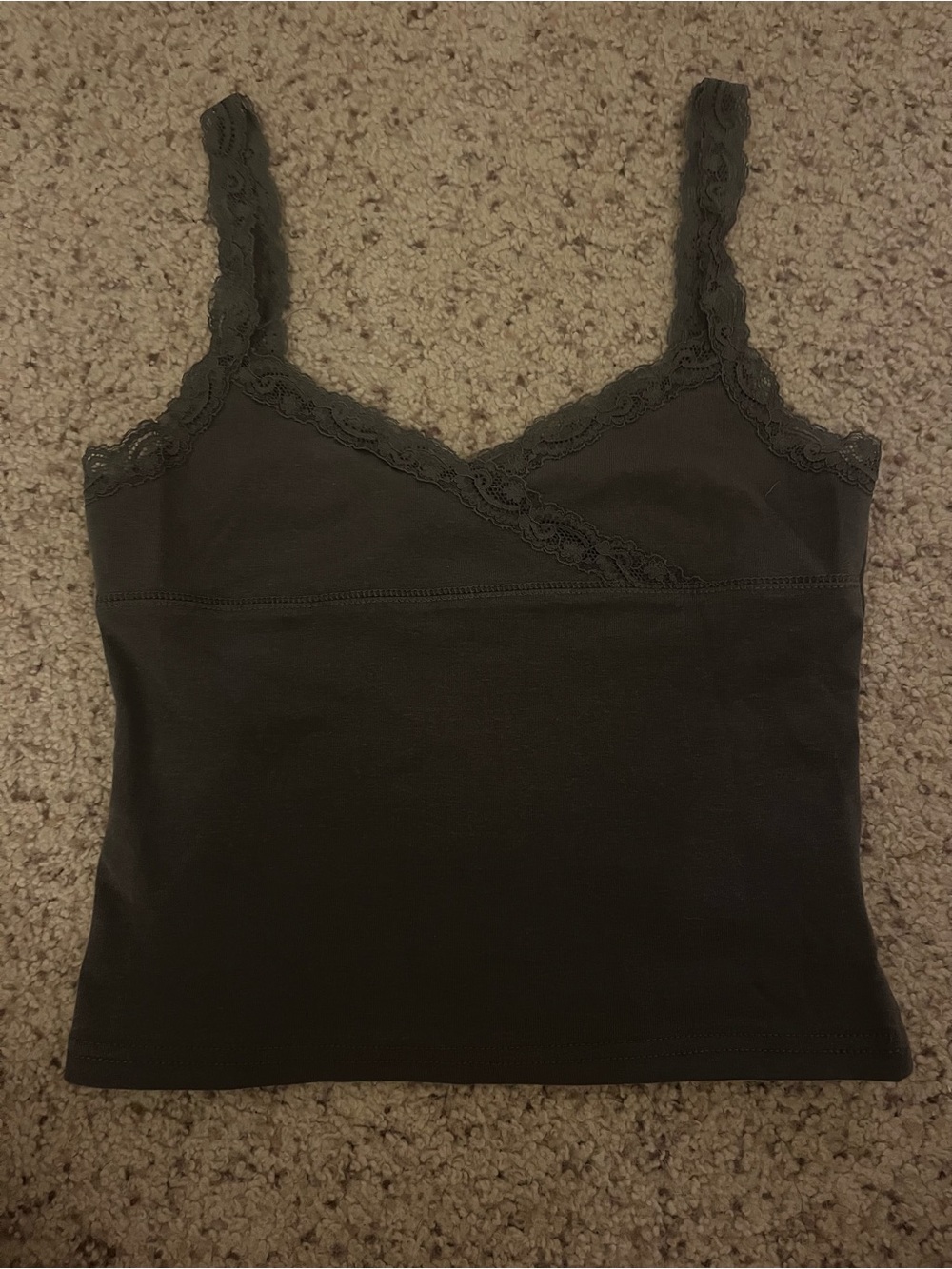Edikted Lace-Trim Camisole Tank Top - Black never wore